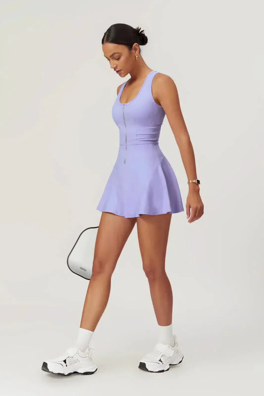 Delphine – Built-in shorts – Active mini dress-10174780047687-Ivory Ombre