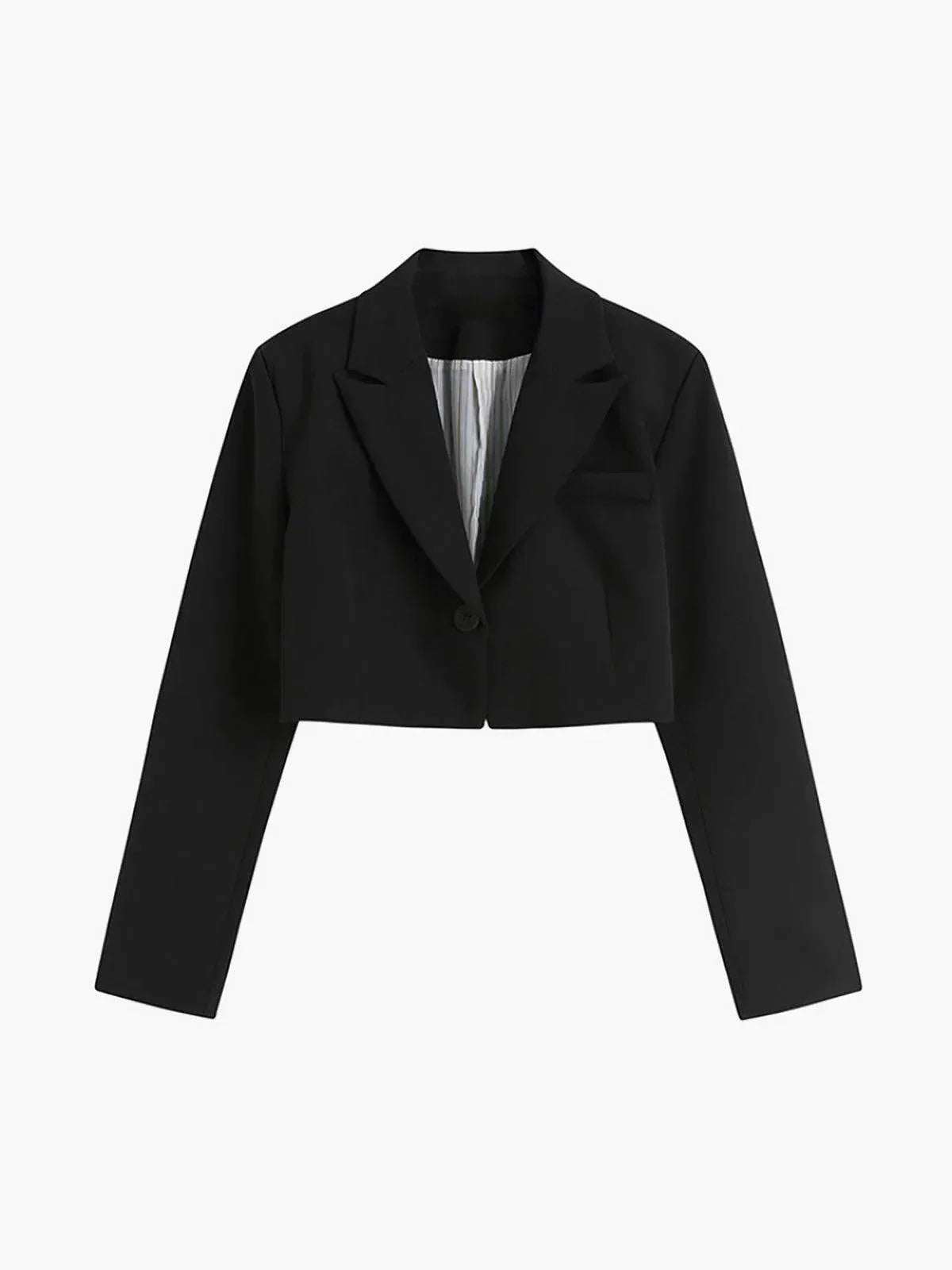 Domina – Chic cropped silhouette – Blazer-10174773788999-Ivory Ombre