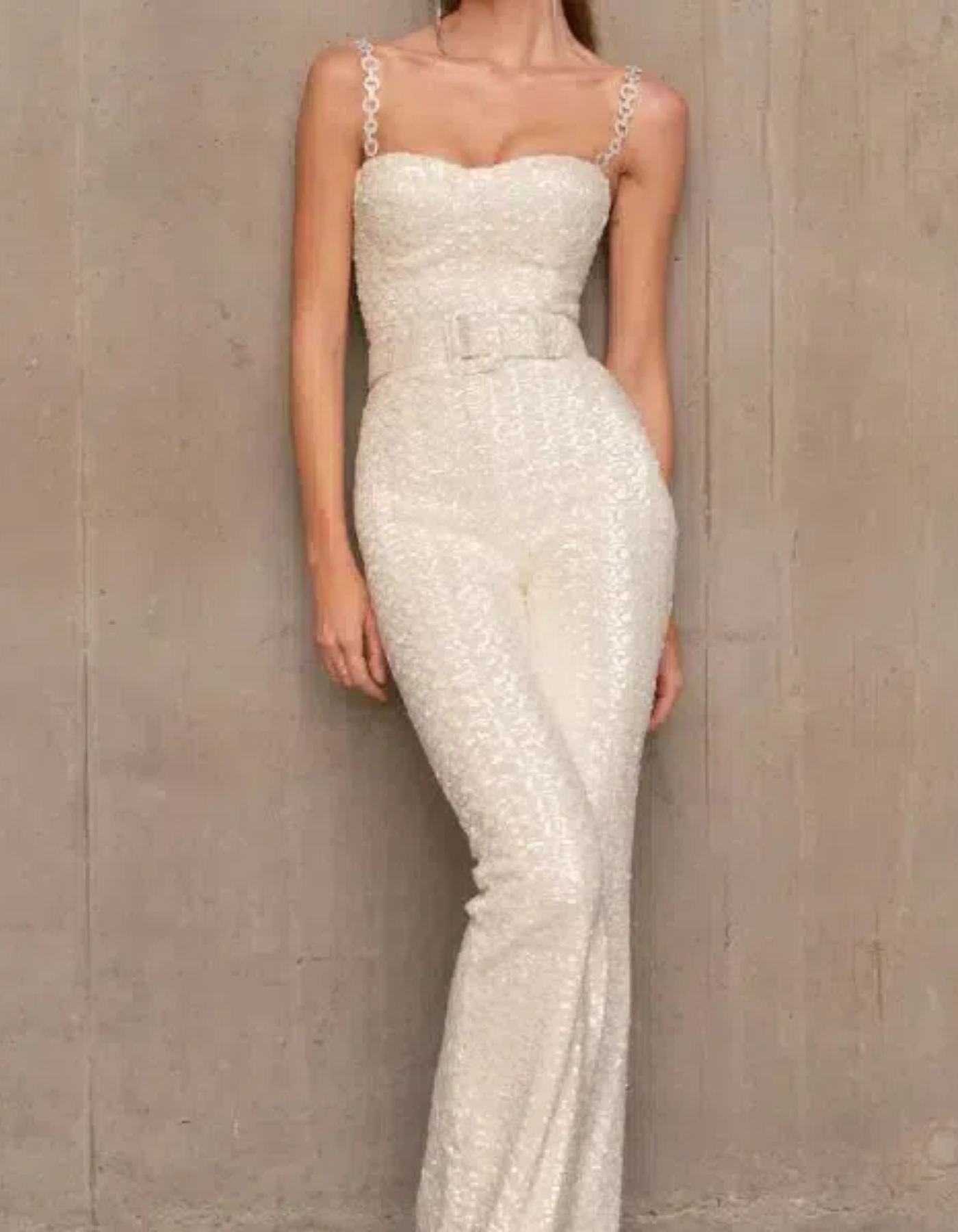 Eléa – Corseted structure – Elegant jumpsuit-10174842306887-Ivory Ombre