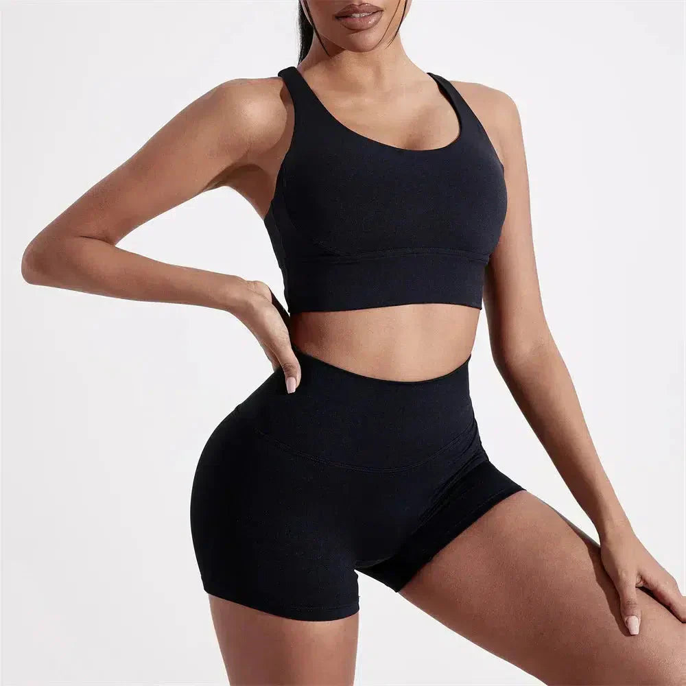 Elettra – Bold summer colors – Colorful activewear set-10174860853575-Ivory Ombre