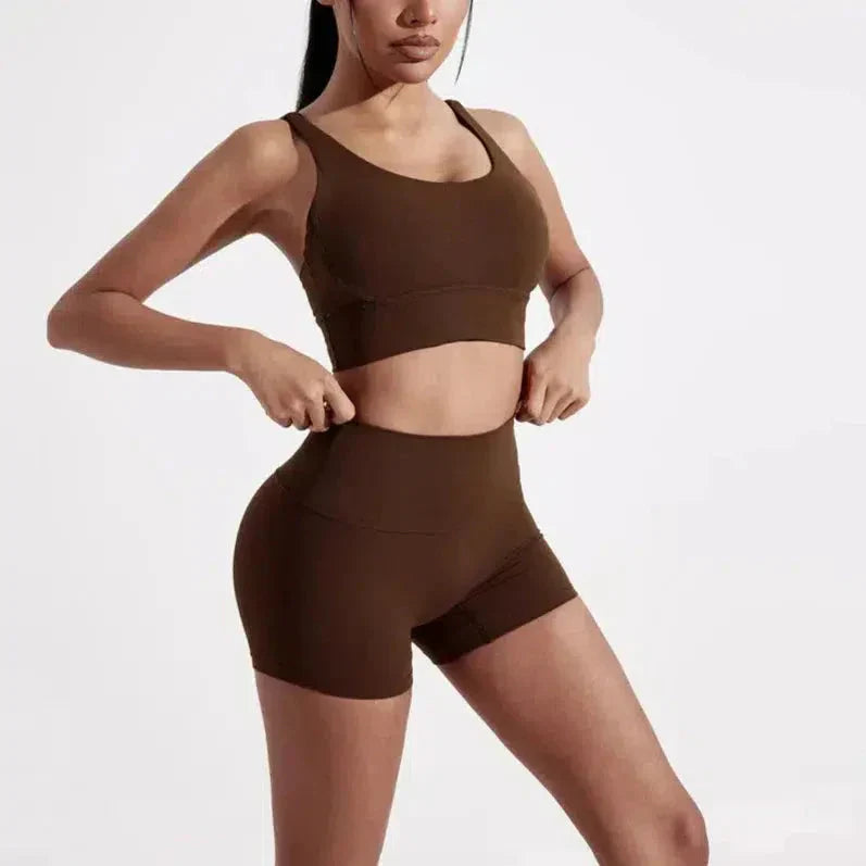 Elettra – Bold summer colors – Colorful activewear set-10174860853575-Ivory Ombre