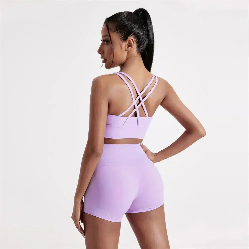 Elettra – Bold summer colors – Colorful activewear set-10174860853575-Ivory Ombre