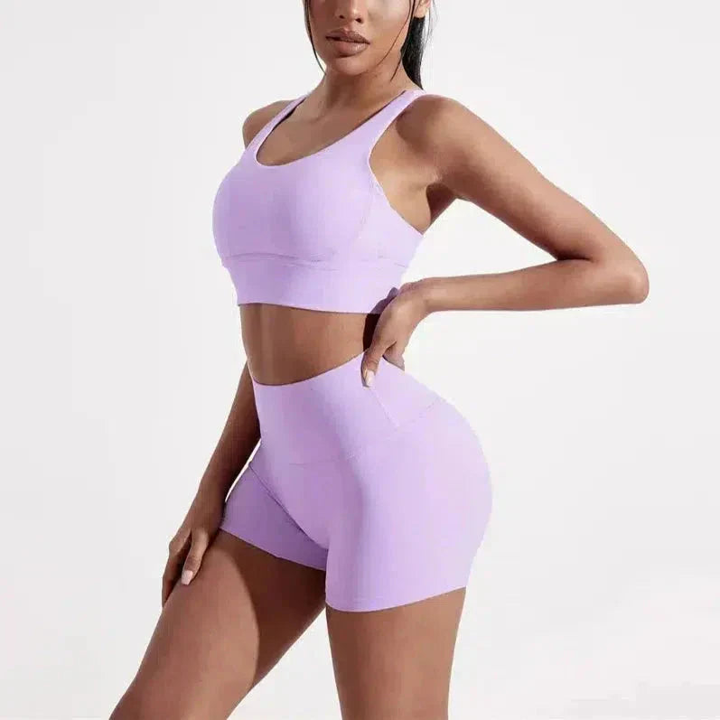 Elettra – Bold summer colors – Colorful activewear set-10174860853575-Ivory Ombre