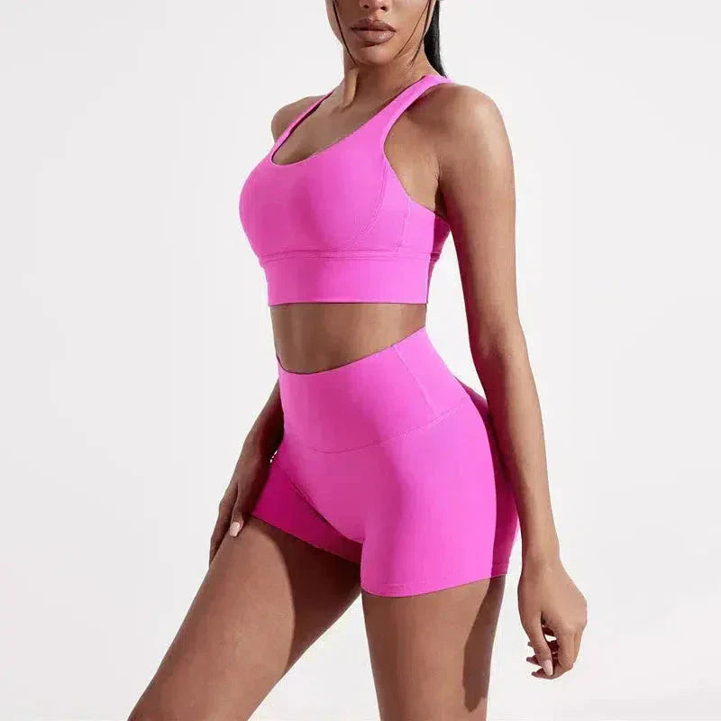 Elettra – Bold summer colors – Colorful activewear set-10174860853575-Ivory Ombre