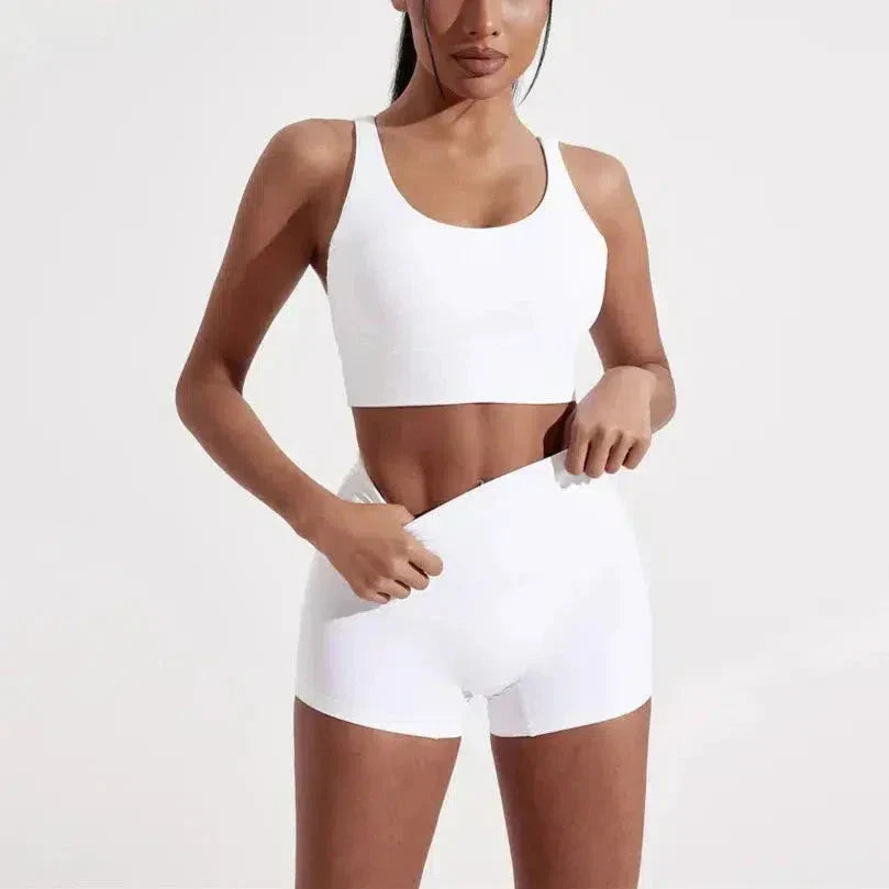 Elettra – Bold summer colors – Colorful activewear set-10174860853575-Ivory Ombre