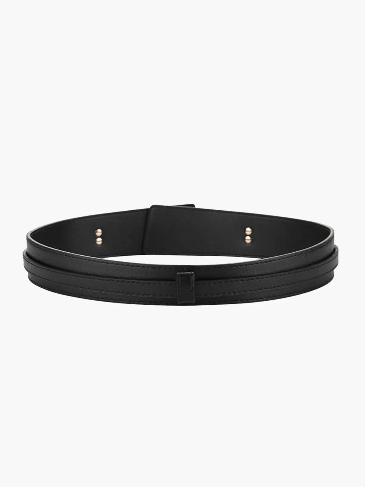 Esmarie – Matte black finish – Leather belt-10174651859271-Ivory Ombre