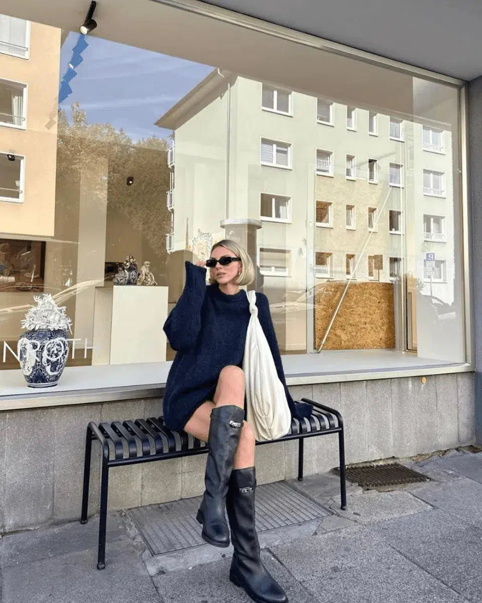 Fabiana – Silver-tone buckle – Vegan leather boots-10174760091975-Ivory Ombre