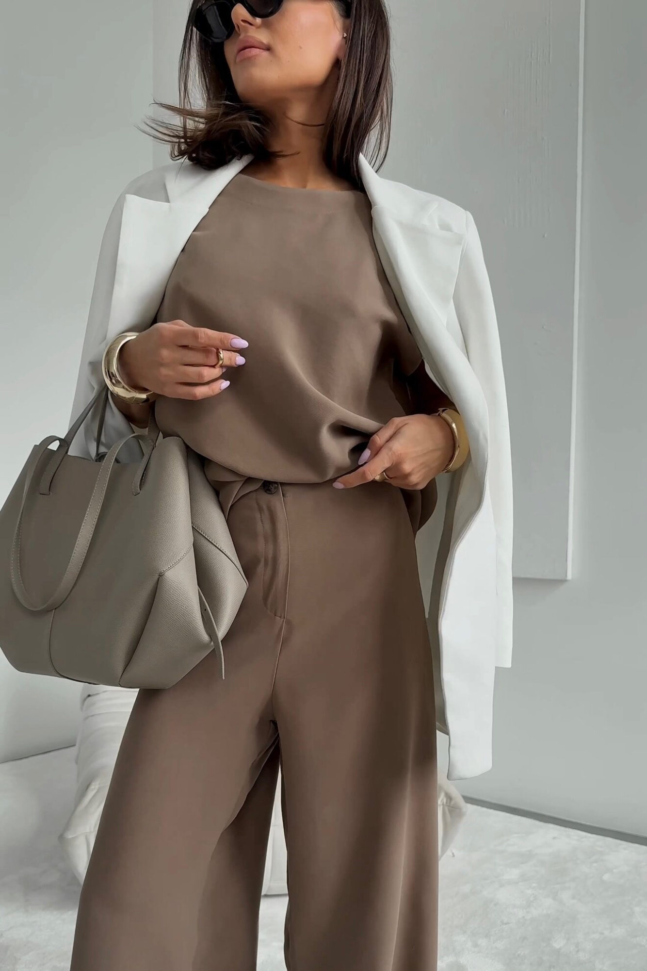 Fayenne – Minimalist cut – Wide leg co-ord set-10195576881479-Ivory Ombre
