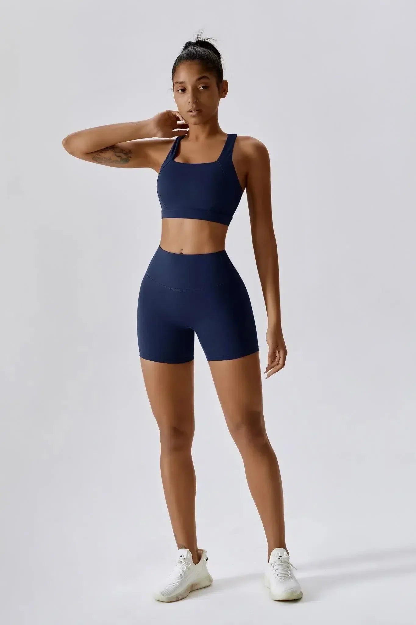 Fionnuala – High-waisted fit – Sweat-proof shorts-10174786011463-Ivory Ombre