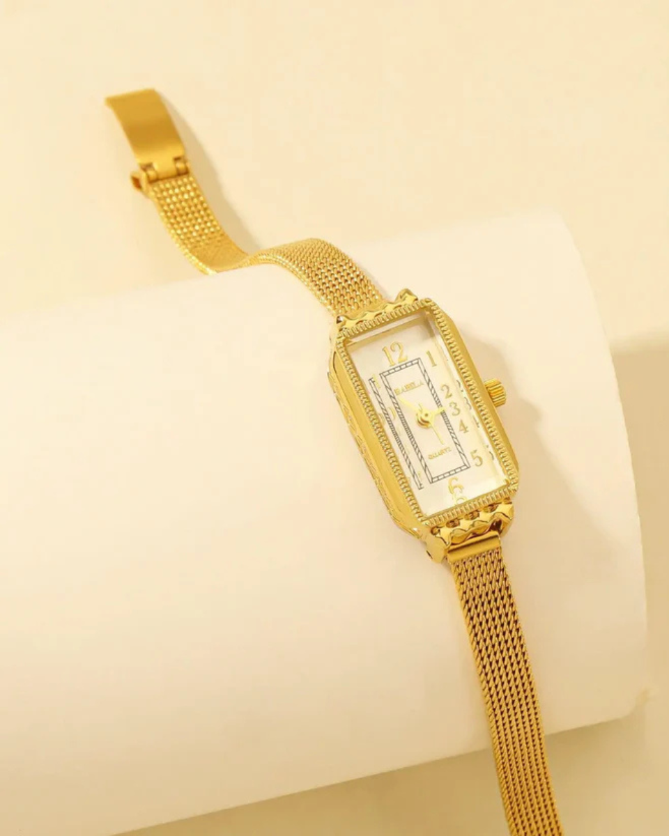 Fleur – Vintage-inspired – Mesh bracelet watch-10173355393351-Ivory Ombre