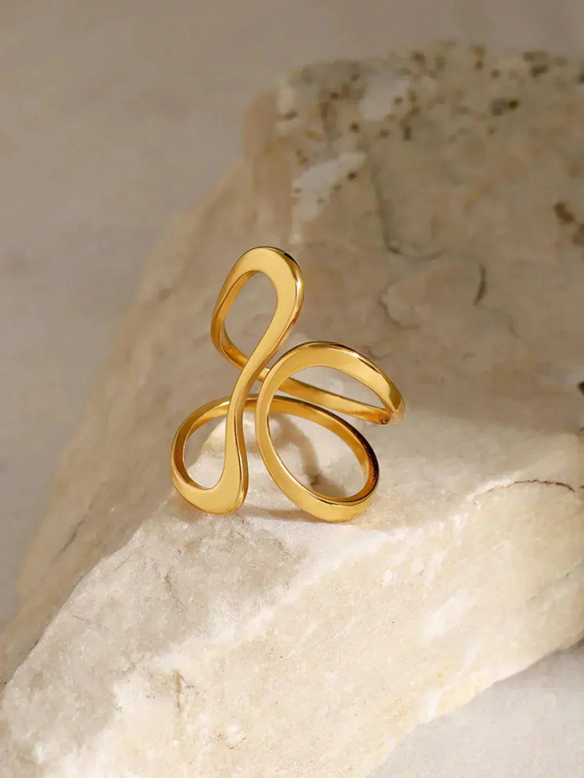 Florelle – Spiral design – Statement ring-10173353984327-Ivory Ombre