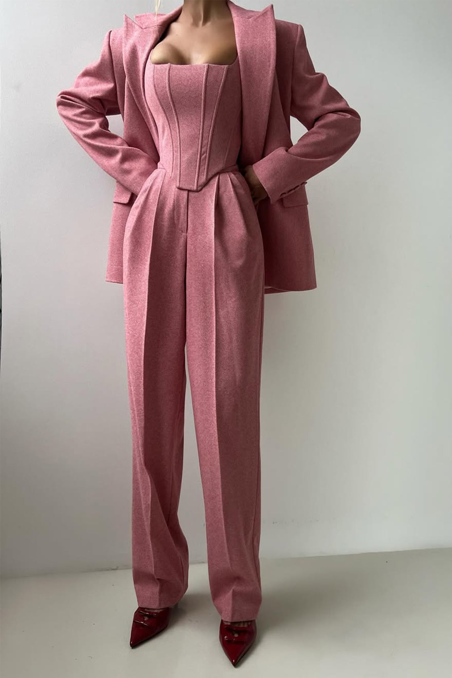 Georgia – Power refined – Blazer set-10174757142855-Ivory Ombre