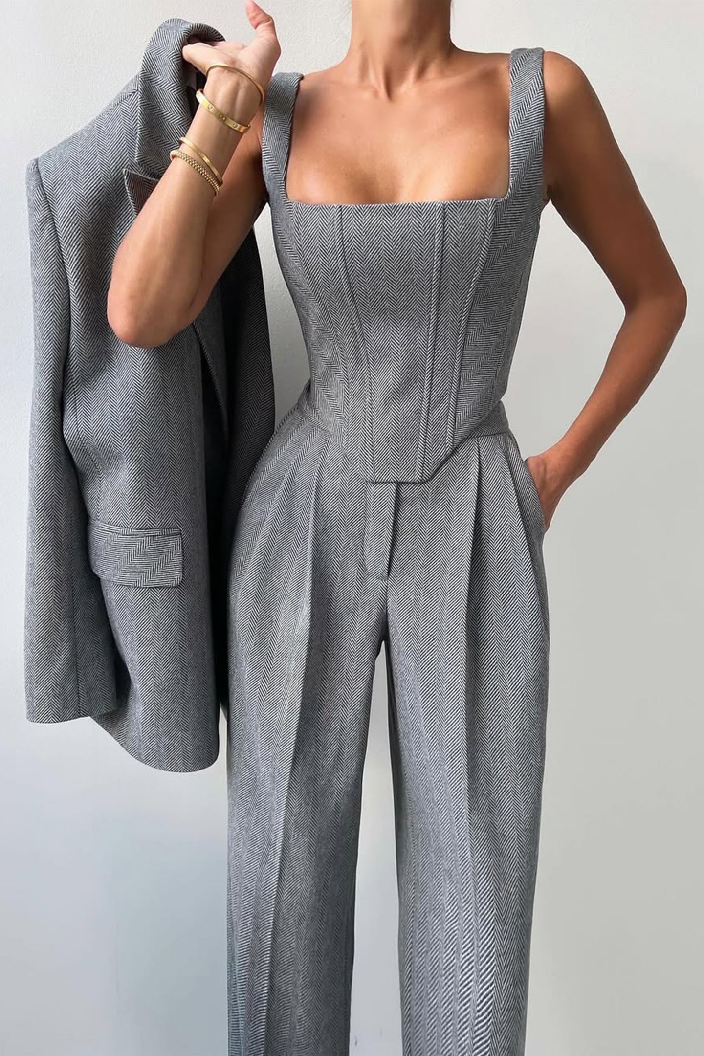 Georgia – Power refined – Blazer set-10174757142855-Ivory Ombre