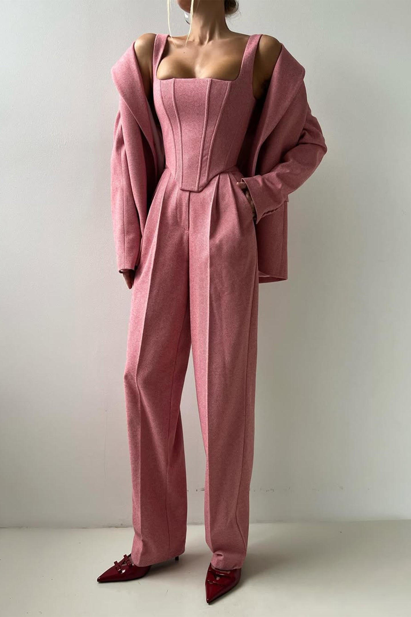 Georgia – Power refined – Blazer set-10174757142855-Ivory Ombre
