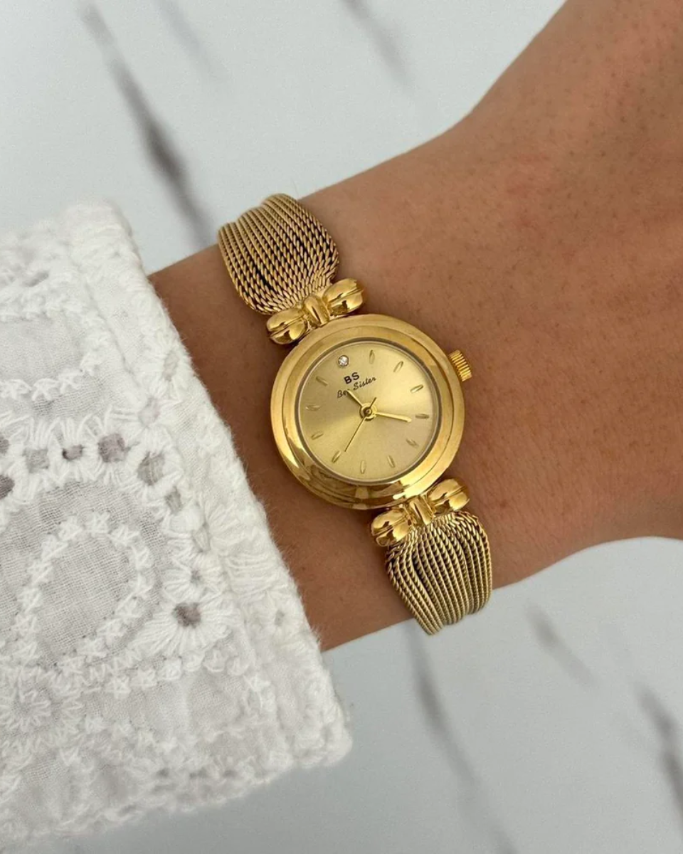 Gigi – Gold-plated mesh band – Vintage watch-10173356441927-Ivory Ombre