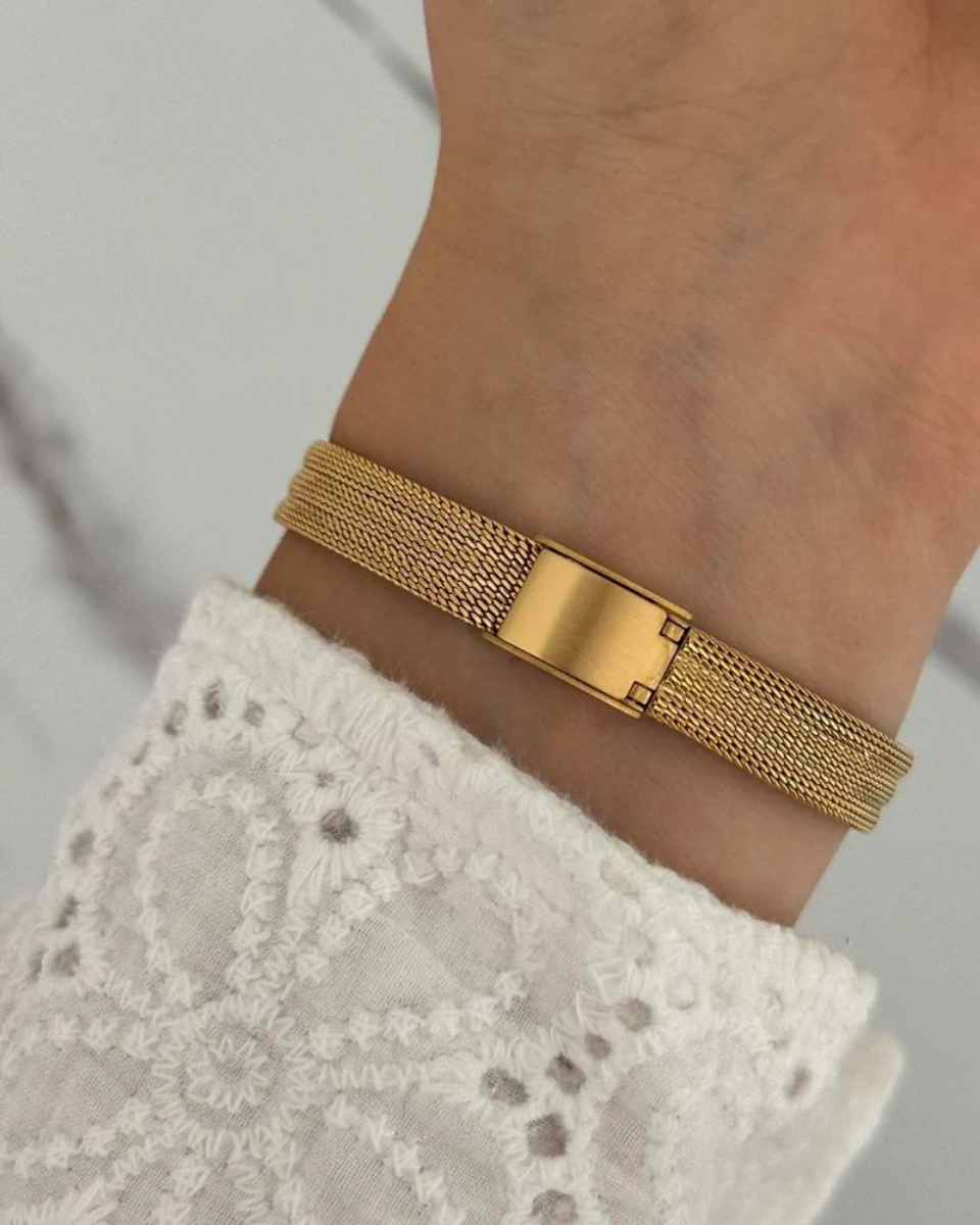 Gigi – Gold-plated mesh band – Vintage watch-10173356441927-Ivory Ombre