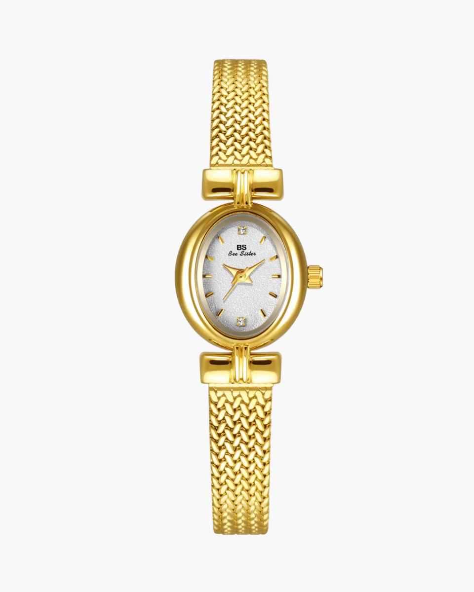 Gigi – Gold-plated mesh band – Vintage watch-10173356441927-Ivory Ombre