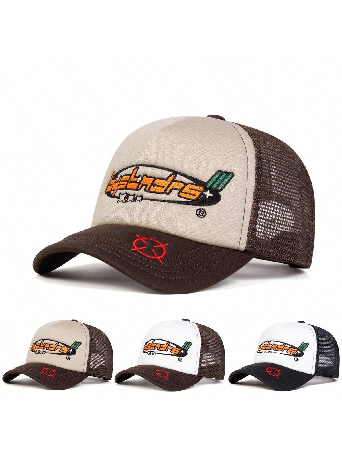 Hybrento – Retro tech – Mesh trucker cap-10174850335047-Ivory Ombre
