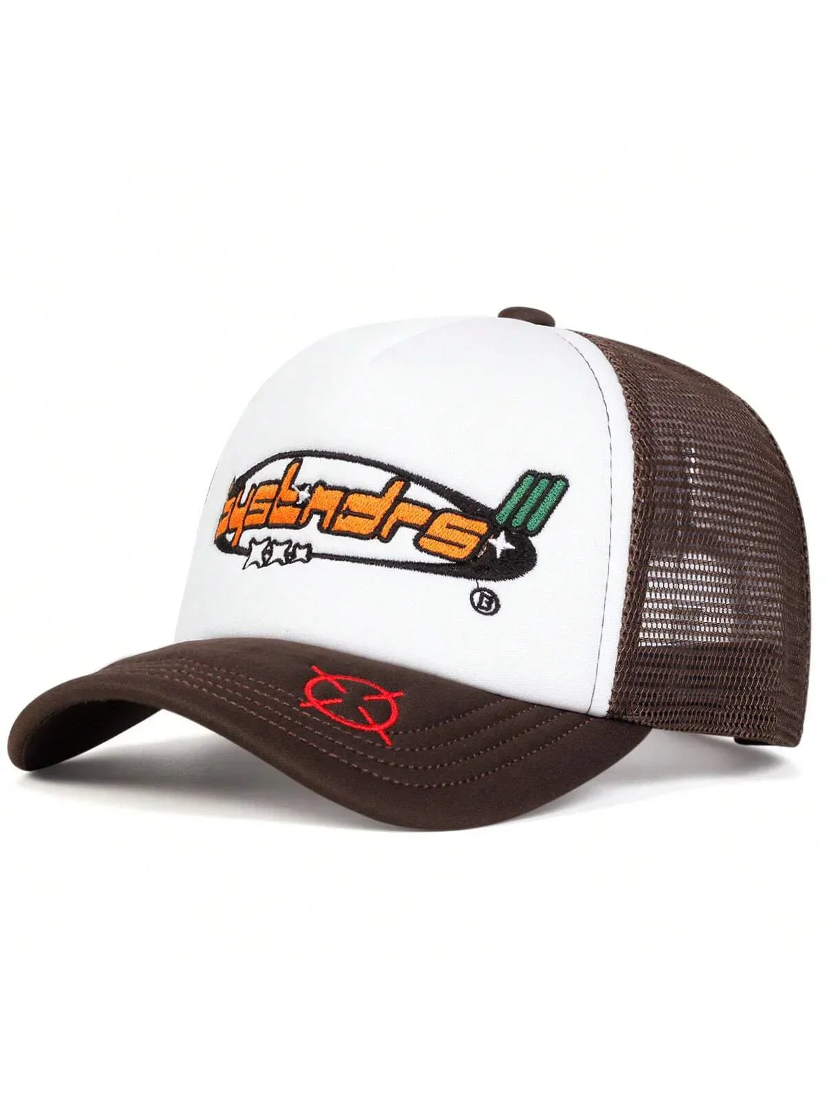 Hybrento – Retro tech – Mesh trucker cap-10174850335047-Ivory Ombre
