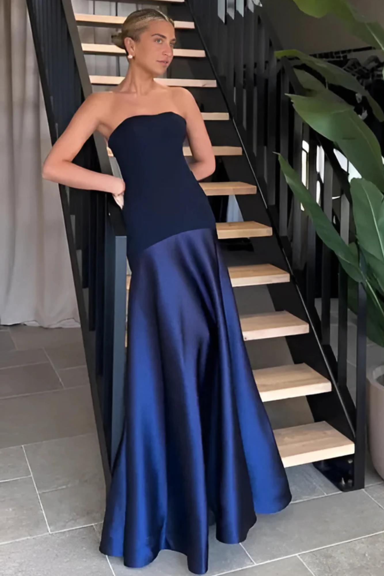 Isavelle – Sculpted fit – Strapless evening gown-10178271904071-Ivory Ombre