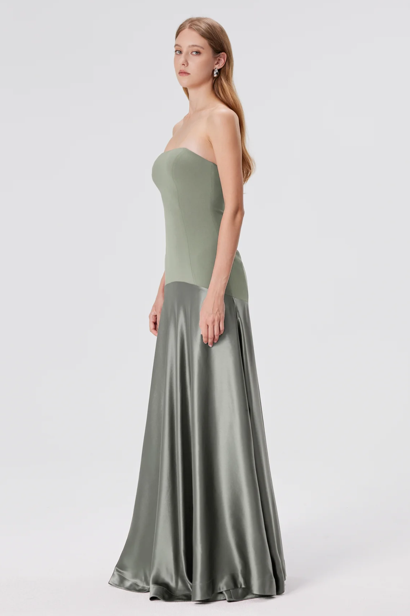 Isavelle – Sculpted fit – Strapless evening gown-10178271904071-Ivory Ombre