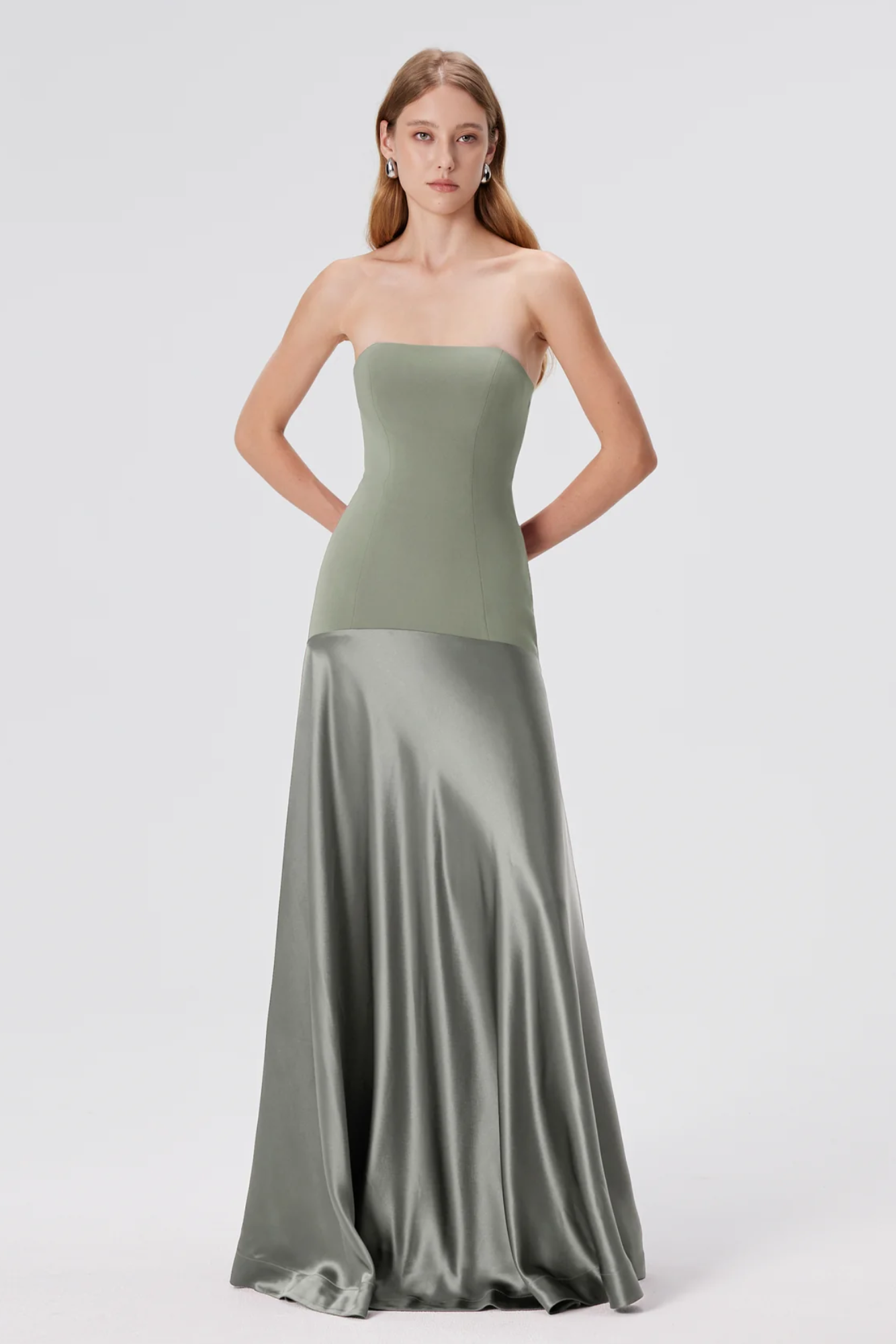 Isavelle – Sculpted fit – Strapless evening gown-10178271904071-Ivory Ombre