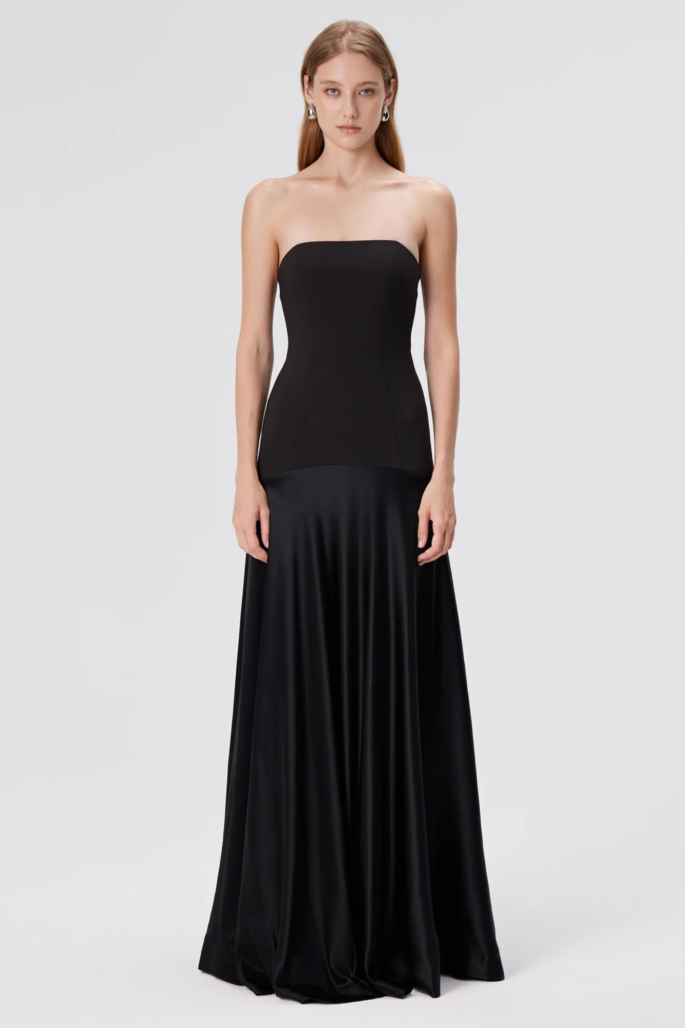 Isavelle – Sculpted fit – Strapless evening gown-10178271904071-Ivory Ombre