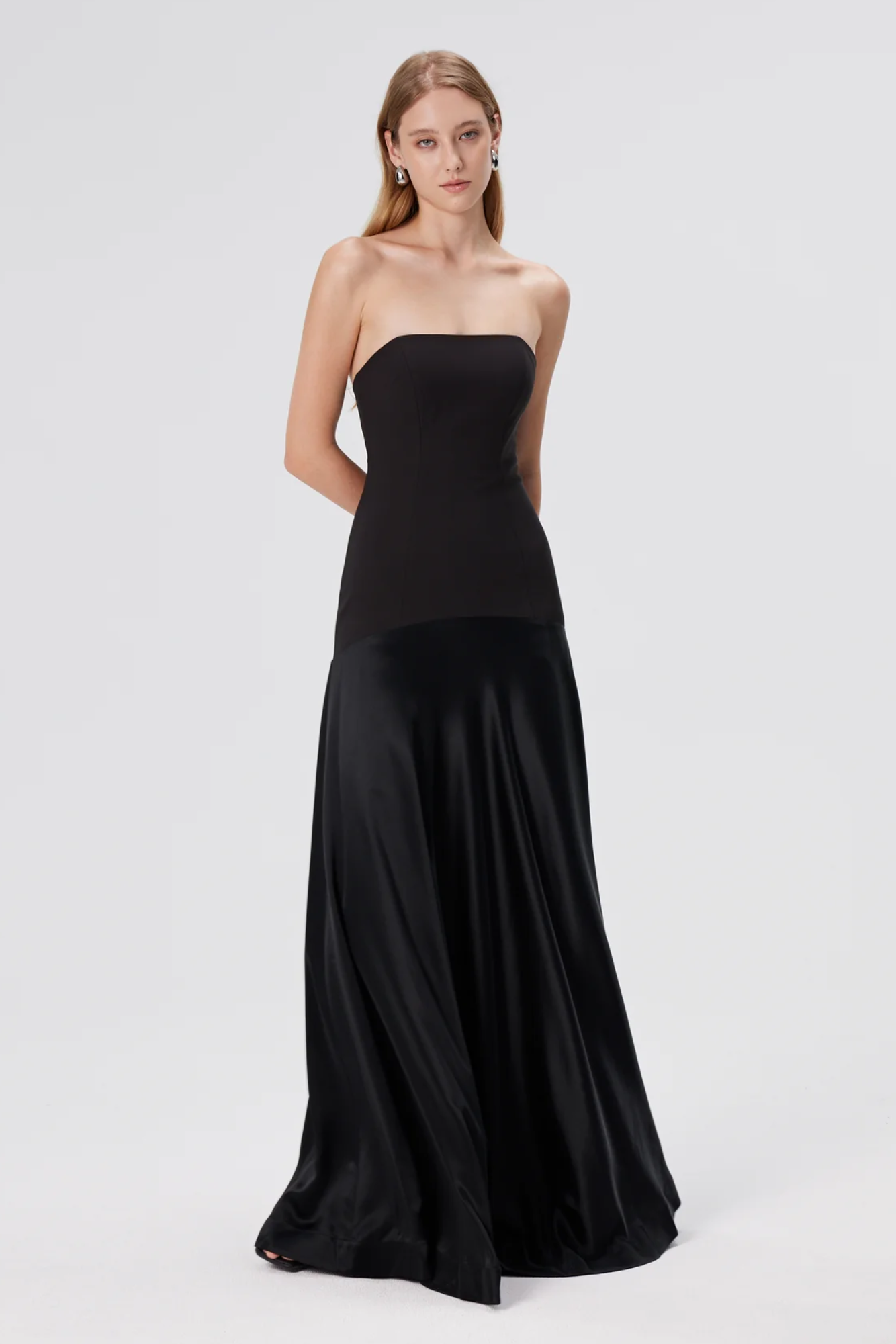 Isavelle – Sculpted fit – Strapless evening gown-10178271904071-Ivory Ombre