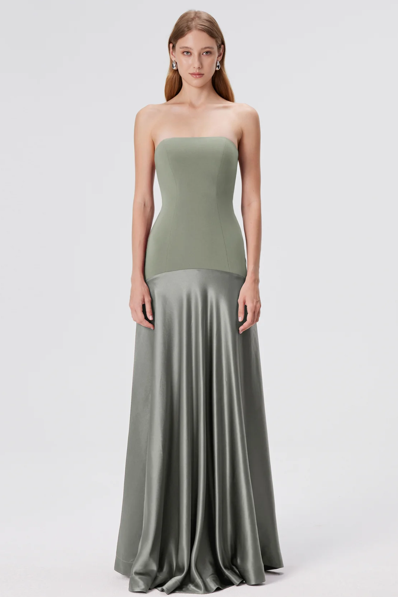 Isavelle – Sculpted fit – Strapless evening gown-10178271904071-Ivory Ombre