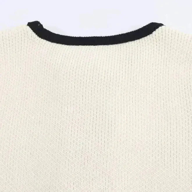 Josette – Bow accents – Chic cardigan-10174842798407-Ivory Ombre