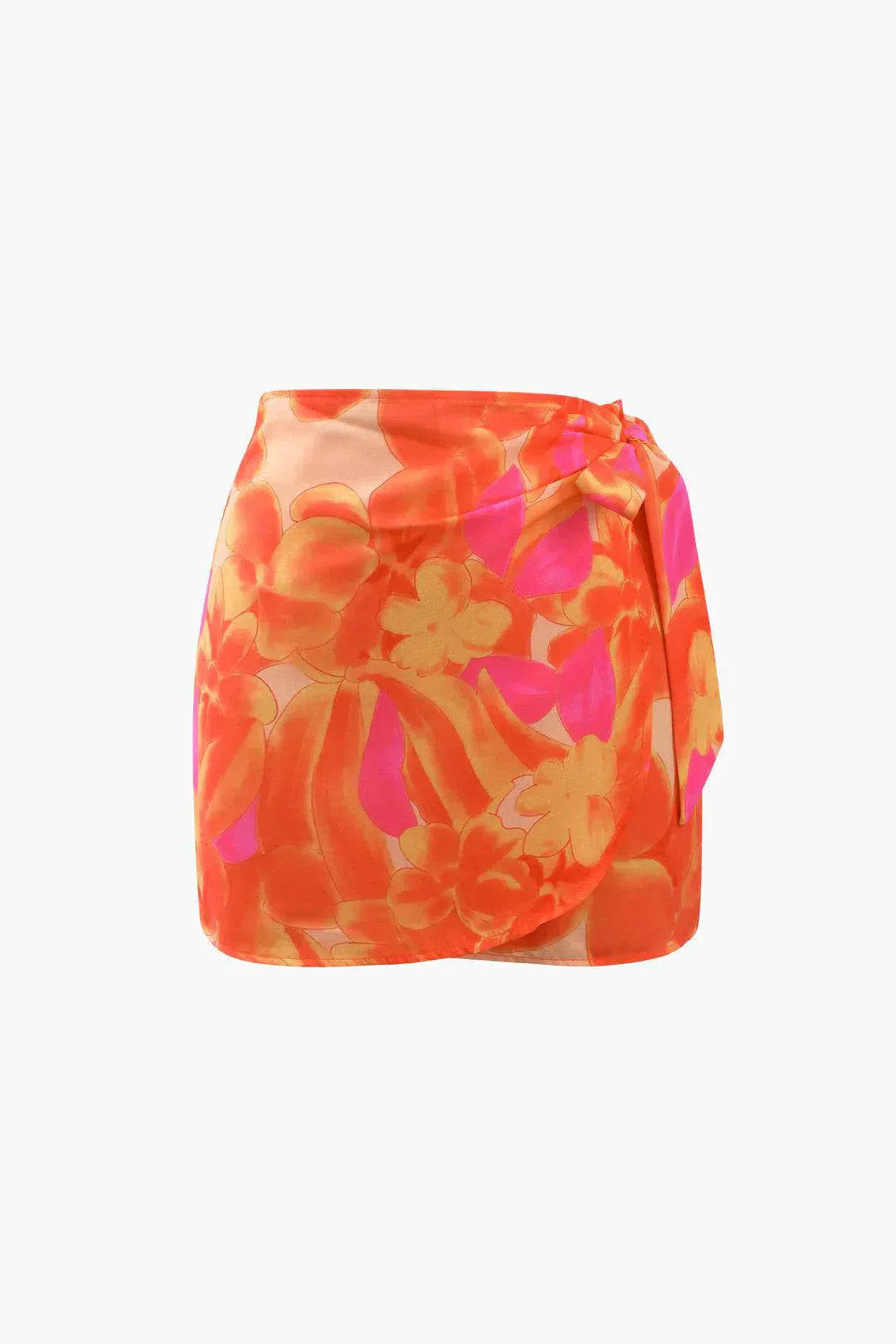 Lazetta – Knot side wrap – Mini skirt-10174844240199-Ivory Ombre
