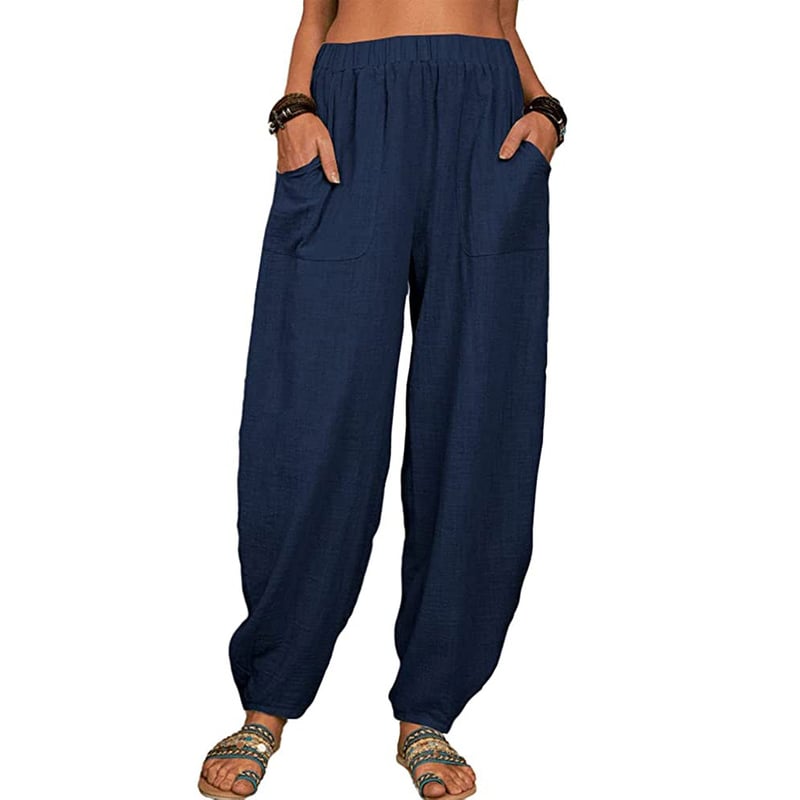 Leona – Relaxed linen blend – Wide leg trousers-10174855053639-Ivory Ombre