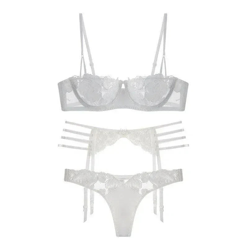 Liliosa – Rose embroidered – Lingerie set-10174861017415-Ivory Ombre