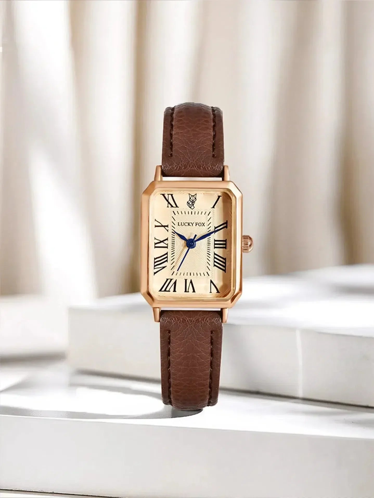 Liriel – Gold-toned details – Square watch-10173355688263-Ivory Ombre