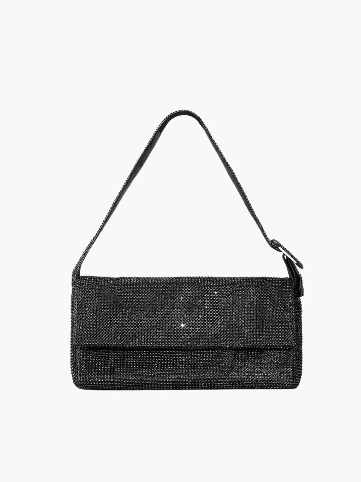 Livia – Fold-over flap – Crystal shoulder bag-10174660968775-Ivory Ombre