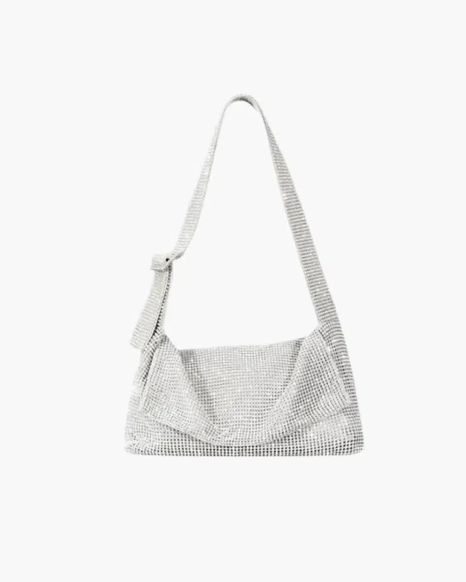 Livia – Fold-over flap – Crystal shoulder bag-10174660968775-Ivory Ombre