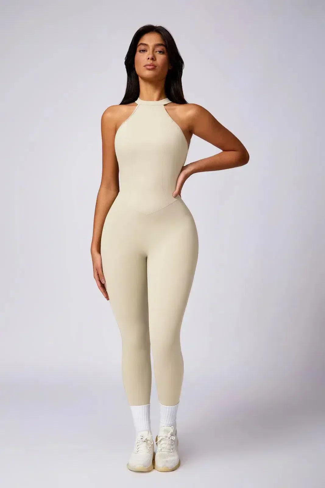 Lolanda – Open-back design – Relaxed fit jumpsuit-10174776770887-Ivory Ombre