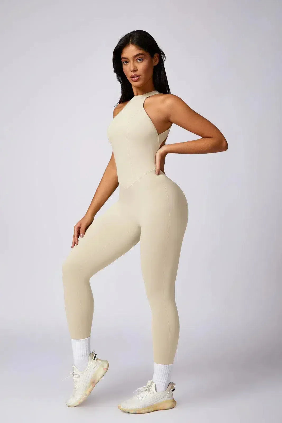 Lolanda – Open-back design – Relaxed fit jumpsuit-10174776770887-Ivory Ombre