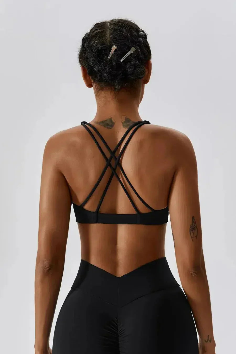 Lorelei – Crossback straps – Sculpting sports bra-10174781620551-Ivory Ombre