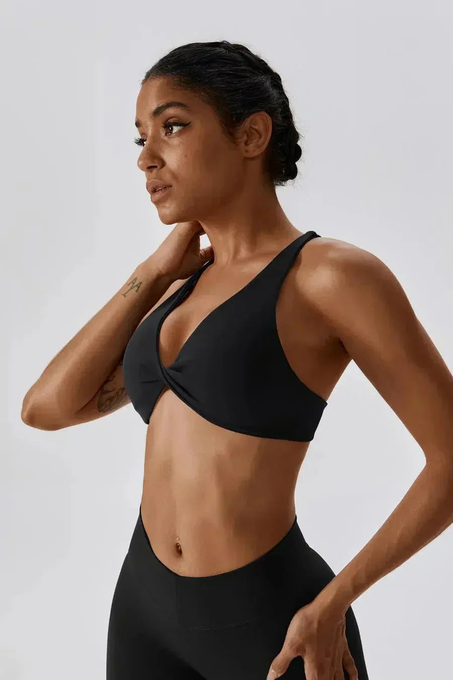 Lorelei – Crossback straps – Sculpting sports bra-10174781620551-Ivory Ombre