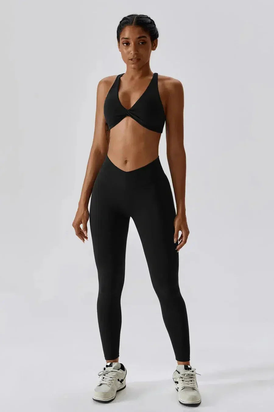Lorelei – Crossback straps – Sculpting sports bra-10174781620551-Ivory Ombre