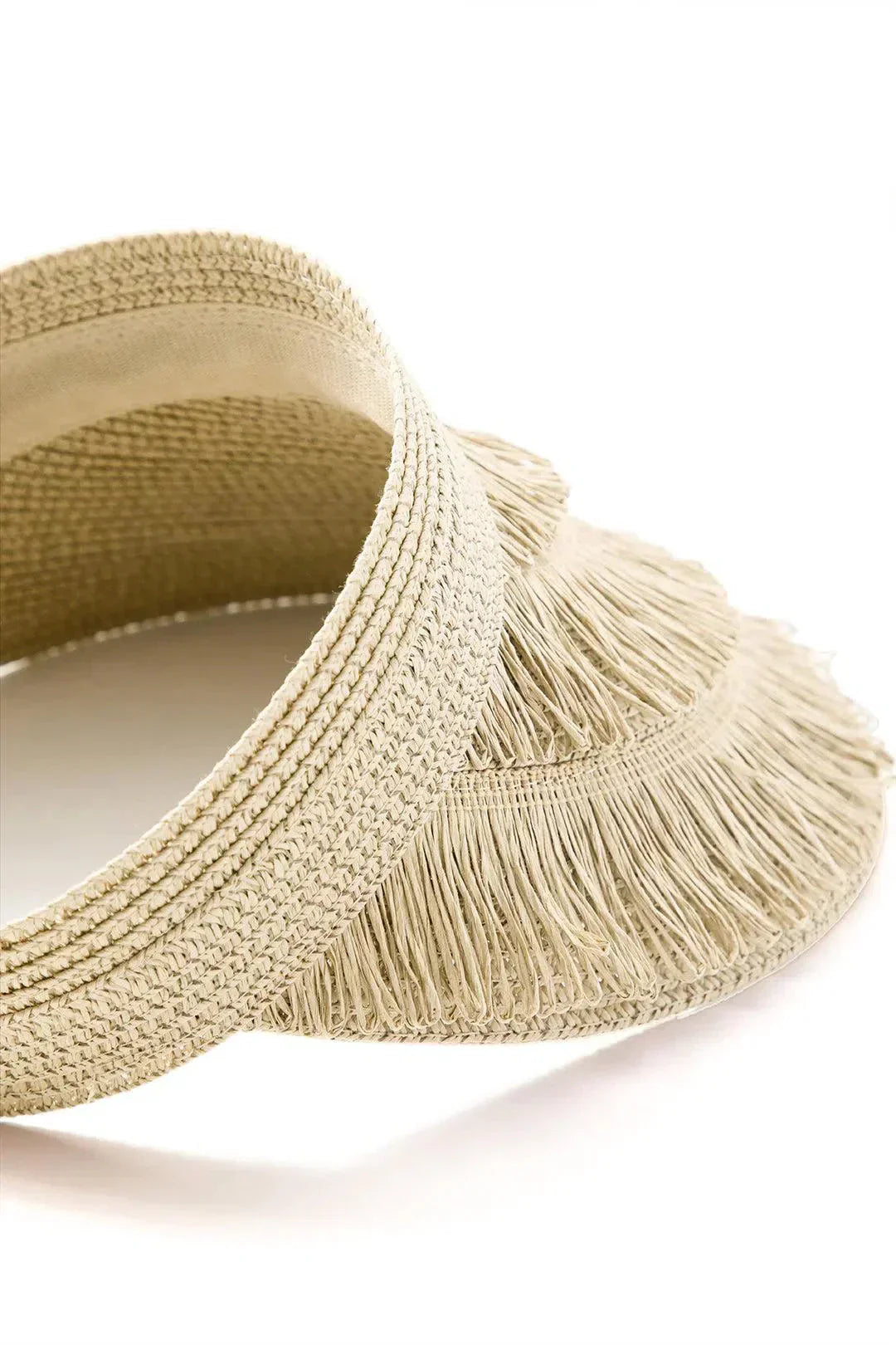 Lorielle – Summer fringe – Wide-brim visor-10174659854663-Ivory Ombre