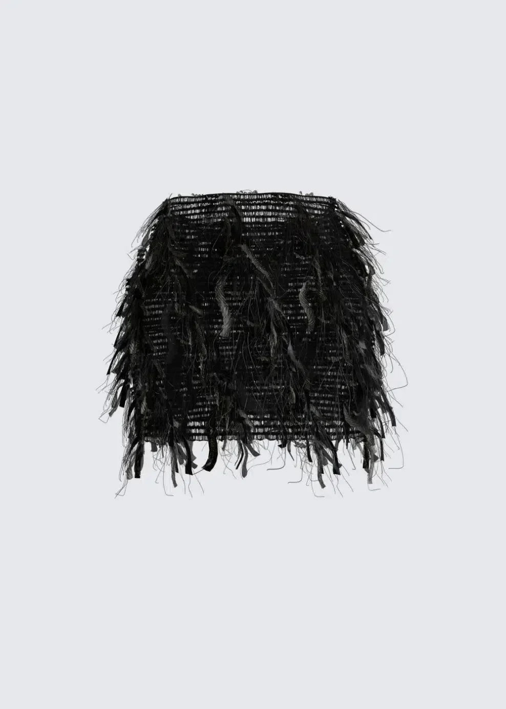 Luciana – Fringed texture – Ruffle skirt-10174844043591-Ivory Ombre