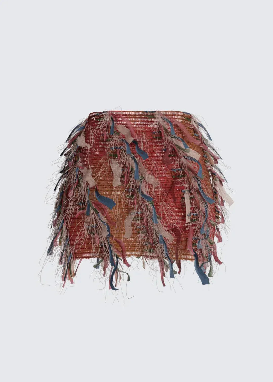 Luciana – Fringed texture – Ruffle skirt-10174844043591-Ivory Ombre