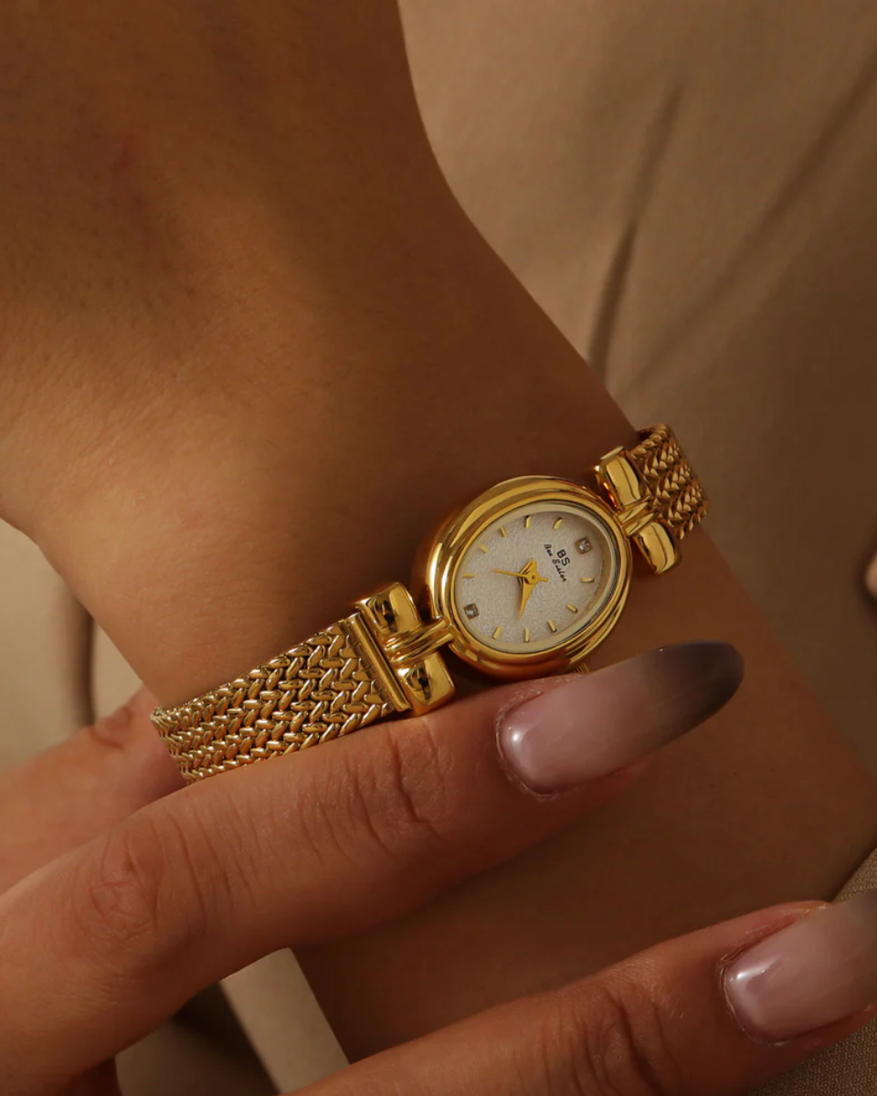 Lucienne – Woven design – Bracelet watch-10173355458887-Ivory Ombre