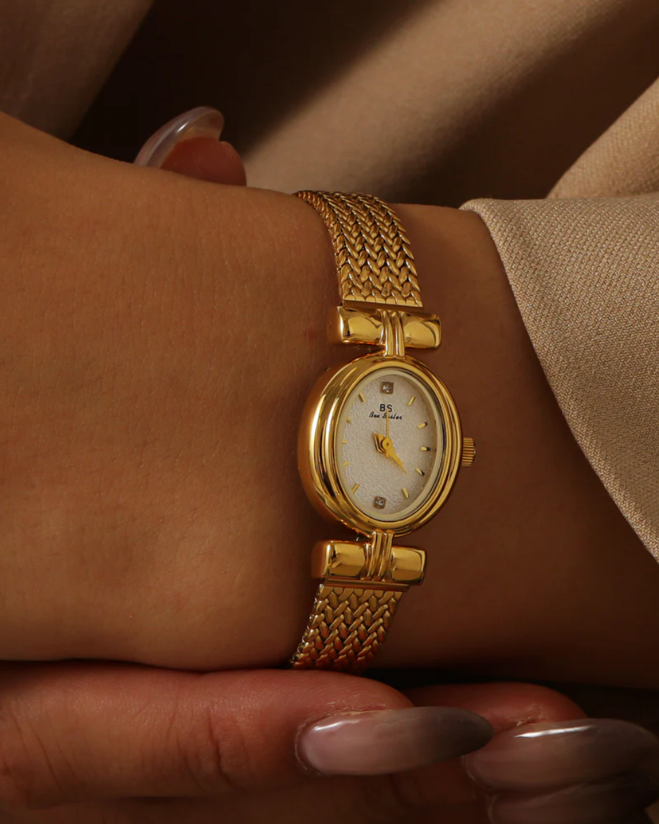 Lucienne – Woven design – Bracelet watch-10173355458887-Ivory Ombre