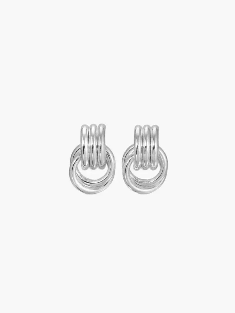Luisa – Hollow design – Mini hoop earrings-10173354574151-Ivory Ombre