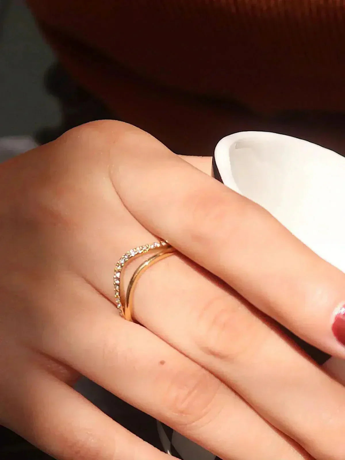Lumarée – Wave pattern – Glitter ring-10173354049863-Ivory Ombre