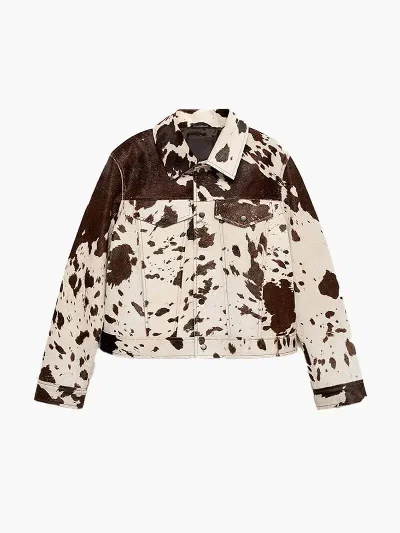 Luna – Cow print – Jacket-10174770053447-Ivory Ombre