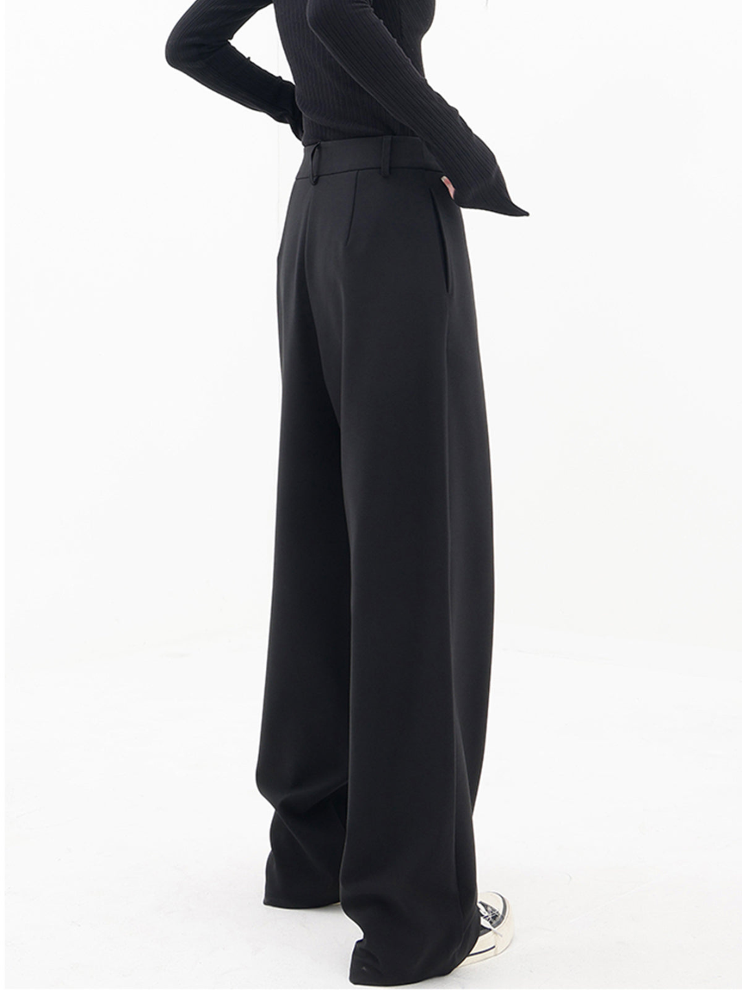 Lunafina – Asymmetric overlay – Wide-leg trousers-10174843060551-Ivory Ombre